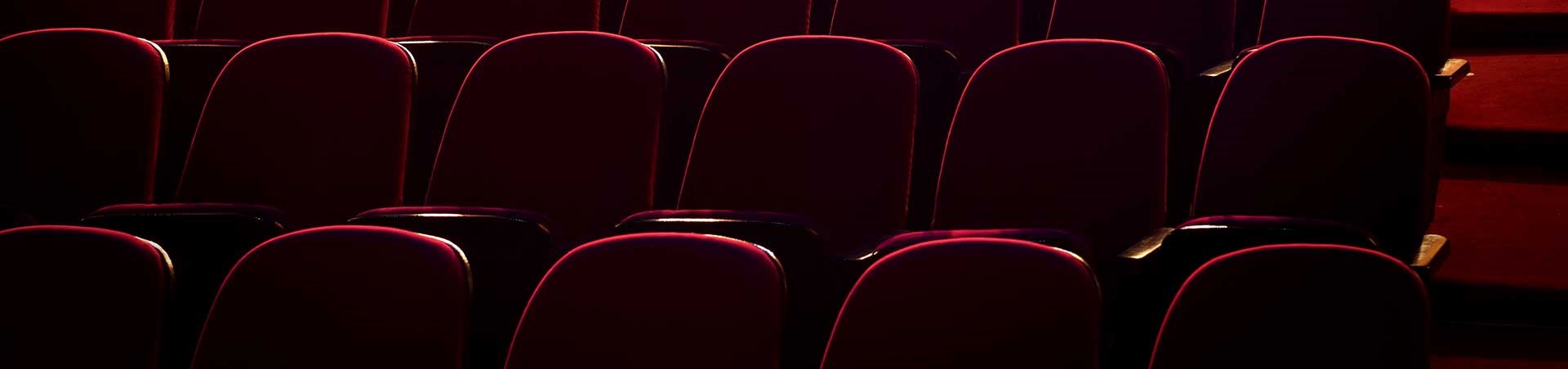 Red seats for an event